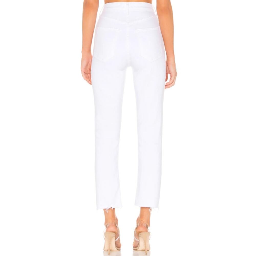 AGOLDE Riley Straight Crop Jeans Blurred White High Rise Button Fly Women's 24 - Picture 2 of 11